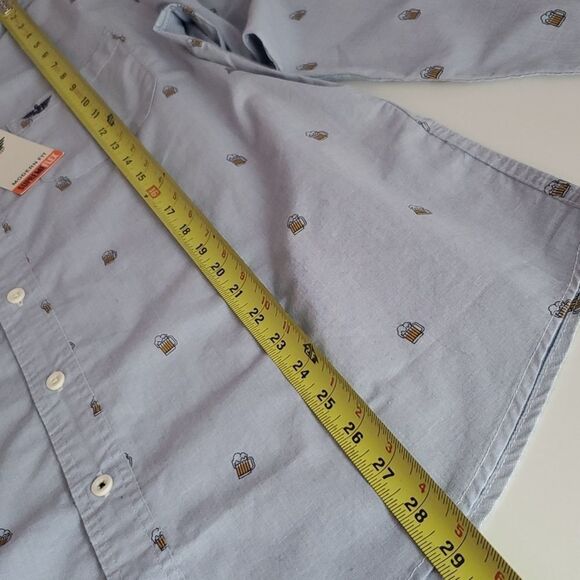 NEW Levi's BEER MUG BAR LONG SLEEVE DRINKING PARTY BARTENDER SHIRT NWT MEDIUM M - Picture 5 of 14